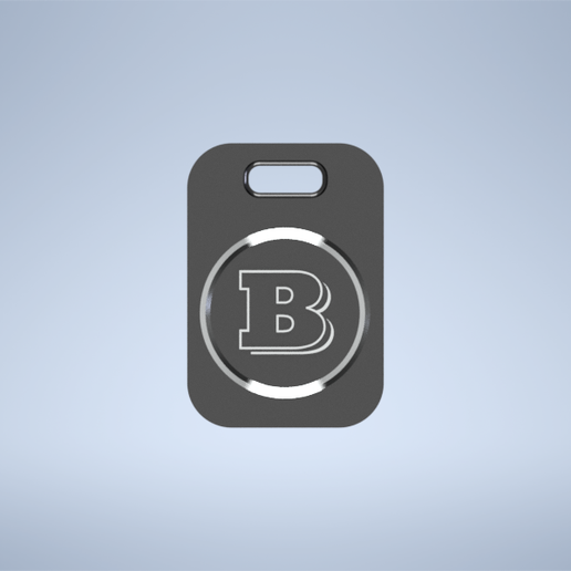 🚗 Mercedes BRABUS logo emblem keychain keyring・ STL File for ・Cults