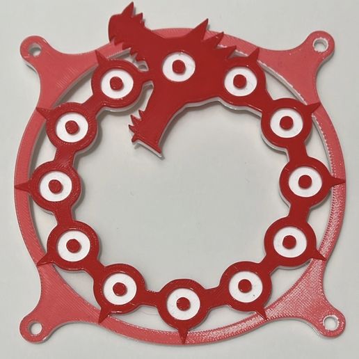 🐉Crimson Dragon Sigil - 120mm Fan Grill🐉