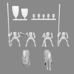 knight_cavarly_pic.png Free STL file Knight Cavalry Miniatures Customizable・3D printable model to download