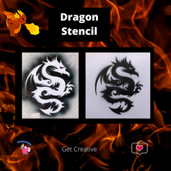 Dragon ) Stencil omer s Sa a elma -t-le\— ‘2 Dragon Stencil