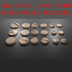 batch-4-front-img.png 3D file SPACESHIP / INDUSTRIAL BASES 40MM 32MM 25MM PART4・3D printable model to download, Traizork_0