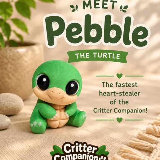 Critter Companion - Pebble the Turtle 3D model