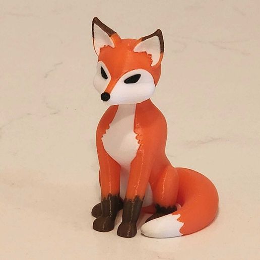 🦊 Fox multi material/color ready・ STL File for 3D printing・Cults