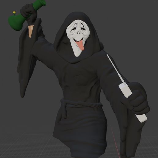 Scary Movie "Wazzup!" Ghostface Scream Horror Parody 3D model