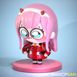 02.png Cute Chibi Zero Two - Darling in the FranXX Anime Figure - for 3D Printing