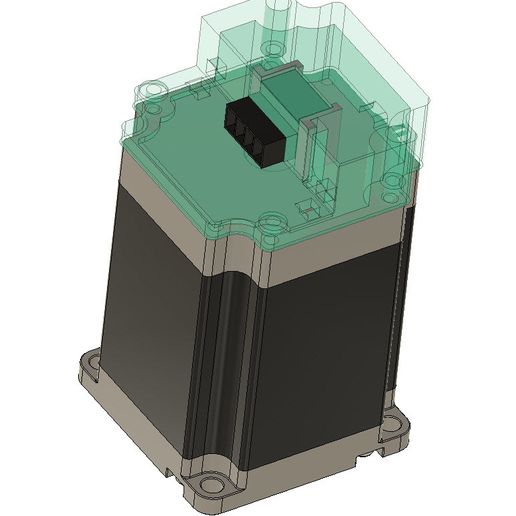 Nema23 end cap housing 3D model