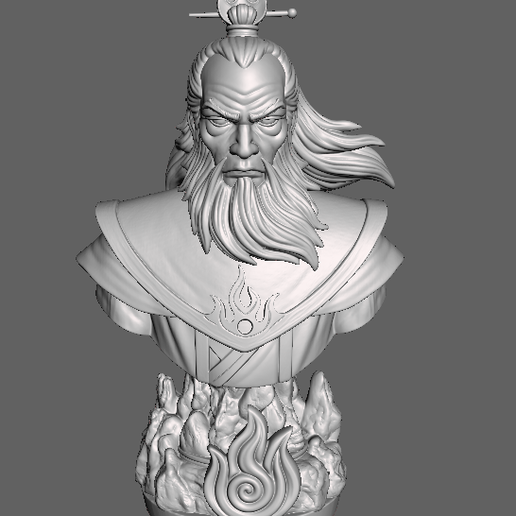 👤 Avatar la leyenda de Aang Avatar Roku Bust figure・ STL File for 3D ...