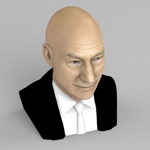 professor-x-charles-xavier-bust-ready-for-full-color-3d-printing-3d-model-obj-mtl-fbx-stl-wrl-wrz-1.jpg Professor X Charles Xavier from X-Men bust full color 3D printing