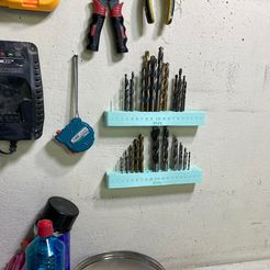 2222.jpg Free STL file Drill Bit Holder・3D print model to download