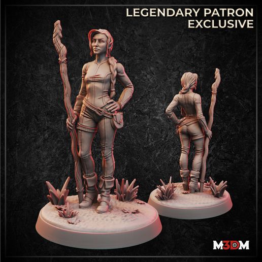 Female Human Fighter 3D model preview