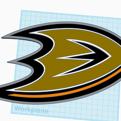 Anaheim.png STL file Anaheim Ducks 29cm Wall Logo with Keyhole for Wall Mount・3D printing template to download