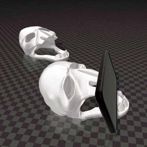 Skull phone stand 3D model