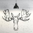 elephant.jpg moose line art Wall Sculpture 2D