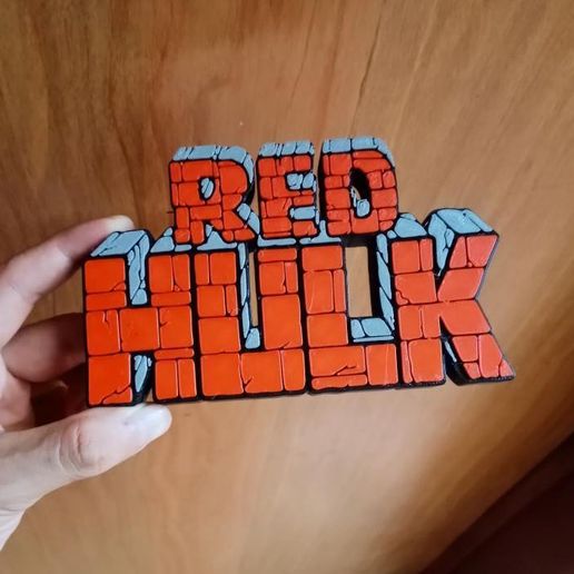 🦸 Logo Red Hulk・ 3MF File for 3D printing・Cults