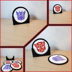 TF-Coasters.jpg Transformers Autobot & Decepticon Coasters