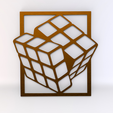 кубик-рубика.2.png Rubik's Cube Wall Art SVG STL PNG | 3D Optical Illusion Panel for Laser Cut, CNC & 3D Printing | Puzzle Geometric Decor