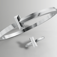 33.png Tiffany T Style Ring Bangle Set 3D Model STL 3DM Cad File
