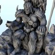 6.jpg Orc on throne with treasure chest 1 - Troll Warhammer resin Age of Sigmar Figures 28mm 32mm 15mm