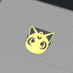 Sin título.png Fichier STL Luna - Sailor Moon - Porte-clés・Objet imprimable en 3D à télécharger