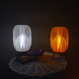 15.png VORTEX Parametric Dual-Wall Table Lamp • Ribbed Geometric Illusion Light 3MF • E14