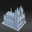 mau552.png1.png 哥特式大教堂 3D 模型 - 详细的中世纪欧洲教堂建筑