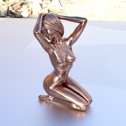 Anatomy-girl-nude-pose.png Файл STL Anatomy - girl nude pose・3D-печатный дизайн для загрузки