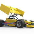 25.jpg Diecast Supermodified front engine Winged race car V2 Scale 1:25