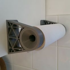 Paper towel Holder - Print in place / Quick release and load by YogiTech, Download free STL model