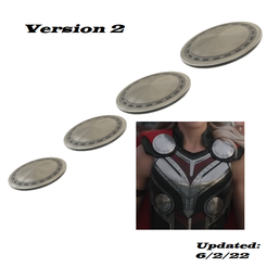 Updated: G/2/22 Thor Costume Accessory Discs - Love and Thunder