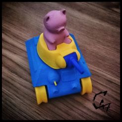 baby_T-34_turret_Piggy.jpg Fichier STL gratuit Tourelle Piggy pour Baby T-34・Objet à télécharger et à imprimer en 3D
