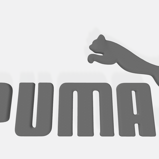 🚩 logótipo da Puma・Arquivo STL para Impressão 3D・Cults