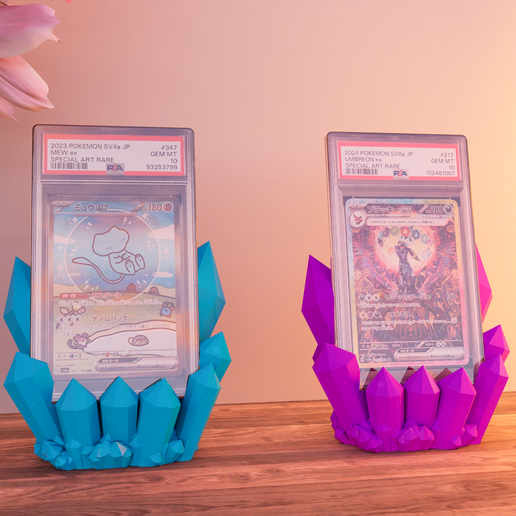 Crystal PSA Card Stand - Graded Card Display Holder 3D model
