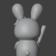 5.jpg Easter Bunny Baseball Player Figurine