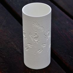 Vase_RoseButterfly_1.jpg 3D file Vase with a design・3D printable model to download, meteoGRID