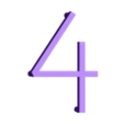 skinnyNumbers4.stl Тонкие минималистичные номера домов