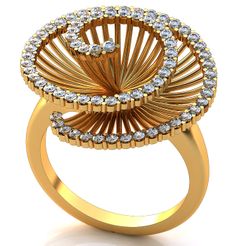 1.jpg Fichier STL Bague en diamant à la mode・Objet imprimable en 3D à télécharger
