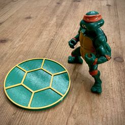 Rug-Mikey-Cults3D.jpg Ninja Turtles Sewer Lair Diorama Rug