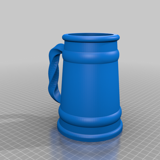 Free STL file Tankard with twist hadle・3D printable object to download ...
