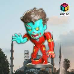 image-2.jpeg Fichier STL Iron Man Zombie Chibi・Plan pour imprimante 3D à télécharger, mauximo