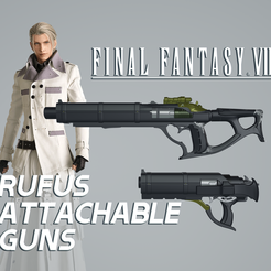 11.png STL file Final Fantasy VII | Rufus' Attachable Guns・3D printable model to download