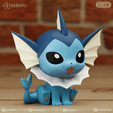 vaporeonB_04.png vaporeon chibi 2 models easy to print cute