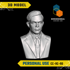 Alan-Turing-Personal.png 3D Model of Alan Turing - High-Quality STL File for 3D Printing (PERSONAL USE)