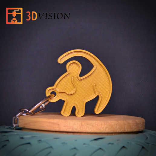 Simba (Lion King) keychain. 3D model