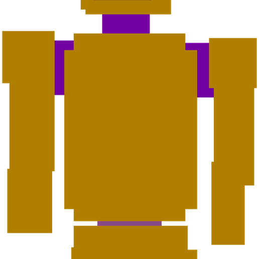 IMG_2893.png 8 Bit Spring Bonnie Keychain / Necklace (FNAF / Five Nights At Freddy's)