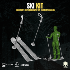 1.png Fichier STL Kit de ski pour figurines・Design à télécharger et à imprimer en 3D, DonmanArtCollectibles