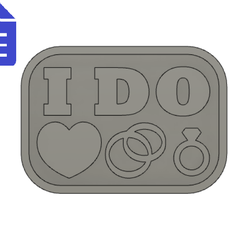 STL00026.png I Do Silicone Mold Tray - for silicone mold making