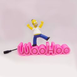 Frontal1.jpg 3D-Datei Homer Simpson WooHoo Lamp kostenlos・3D-druckbare Vorlage zum herunterladen, Printastic