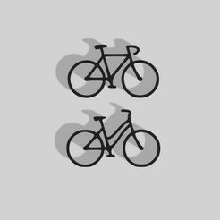 Duo-de-bicicletas.jpg STL file Bicycle Duo Decoration - 2D Art・3D printable model to download