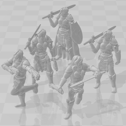 position1.png Download free STL file Lady Warrior • 3D printer object, mrhers2