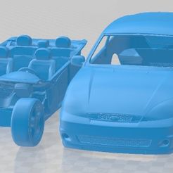 Ford-Focus-2003-Partes-1.jpg 3D file Ford Focus 2003 Printable Car・3D printable design to download